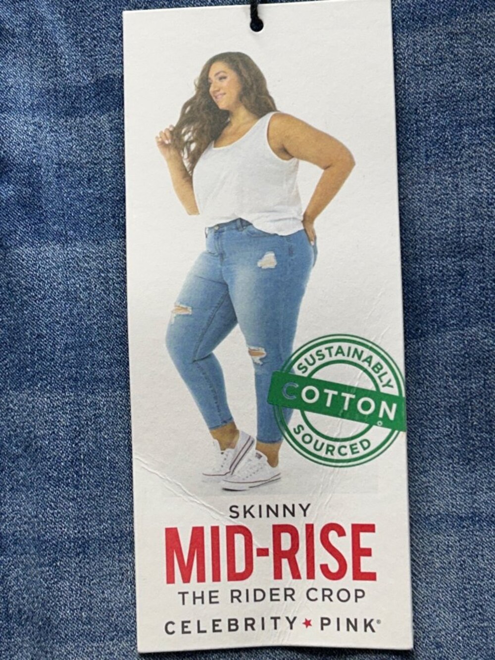 Celebrity Pink Womens  Size 18 Skinny Mid-Rise The Rider Crop Jeans Sustainable - Picture 6 of 9